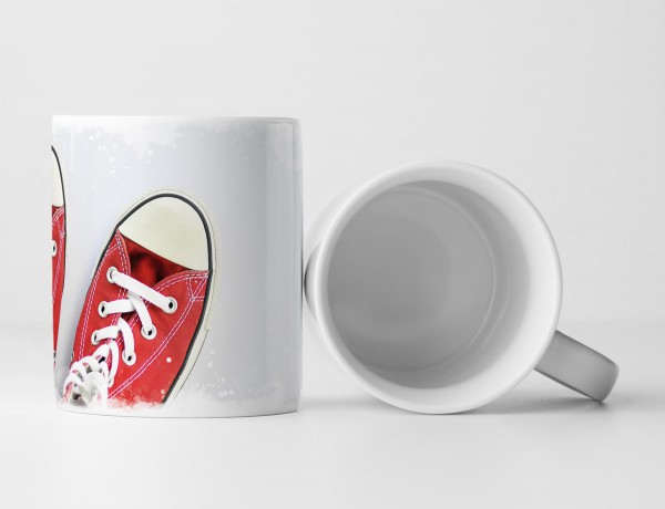 Paul Sinus Art Tasse Geschenk Rote Sneaker