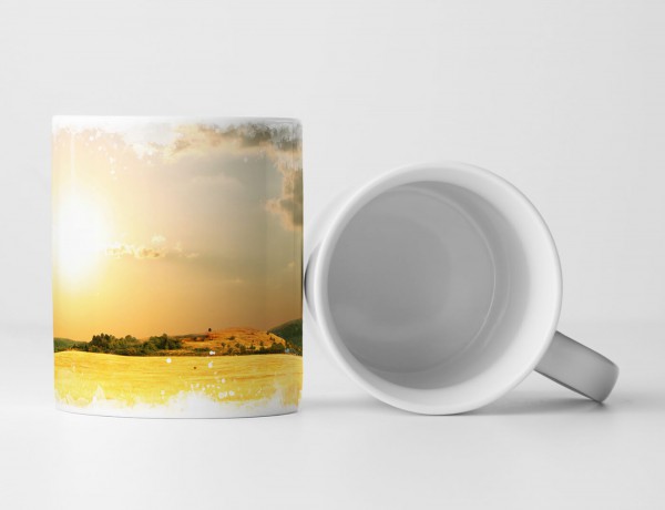 Paul Sinus Art Tasse Geschenk Landschaftsfotografie – Goldenes Weizenfeld