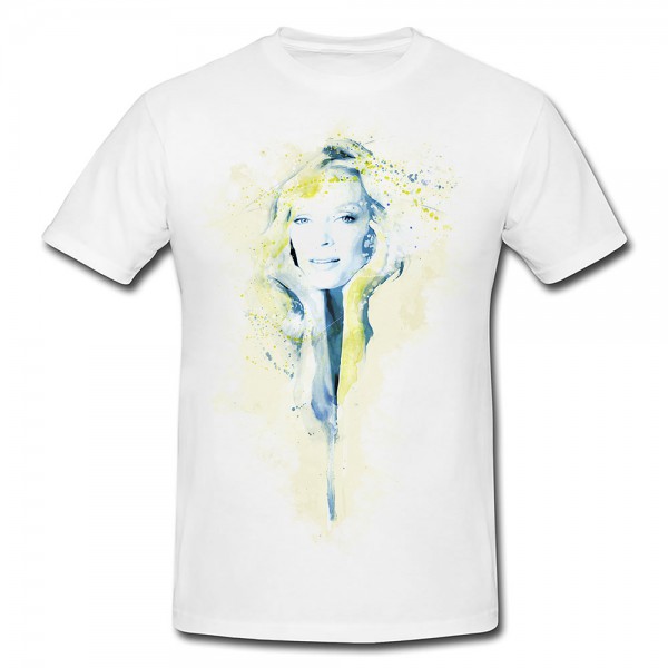 Paul Sinus Art Uma Thurman III Premium Herren und Damen T-Shirt Motiv aus Paul Sinus Aquarell