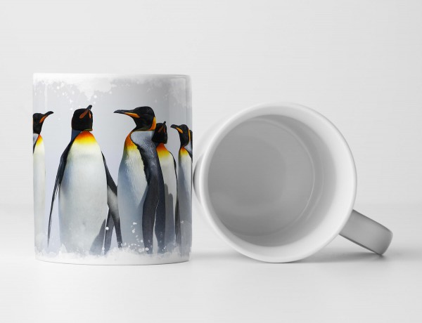 Paul Sinus Art Tasse Geschenk Tierfotografie - Pinguine auf dem Eis