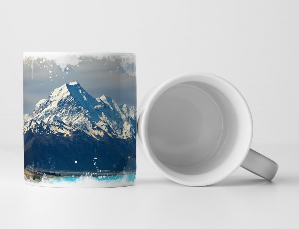 Paul Sinus Art Tasse Geschenk Landschaftsfotografie – Alpen am See