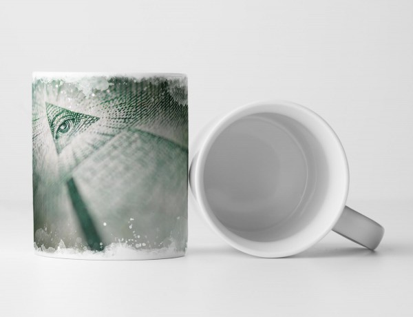 Paul Sinus Art Tasse Geschenk Ein Dollar – Pyramide und Auge