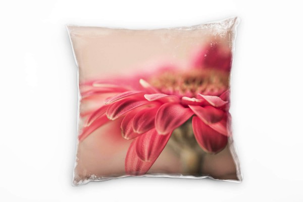 Paul Sinus Art Macro, Blumen, Blütenblätter, pink Deko Kissen 40x40cm für Couch Sofa Lounge Zierkissen