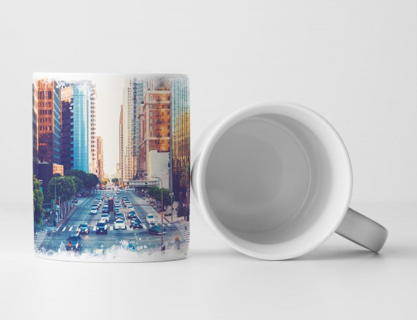 Paul Sinus Art Tasse Geschenk Straßenkreuzung – Vintage Los Angeles