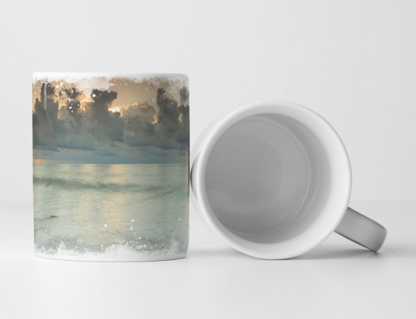 Paul Sinus Art Tasse Geschenk Landschaftsfotografie – Meer in Phetchaburi Thailand