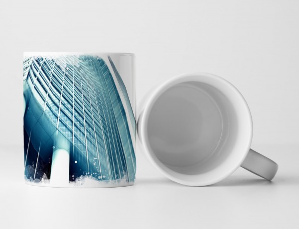 Paul Sinus Art Tasse Geschenk Digitale Grafik – Imposanter Wolkenkratzer