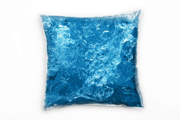 Paul Sinus Art Macro, Meer, Wasser, blau Deko Kissen 40x40cm für Couch Sofa Lounge Zierkissen