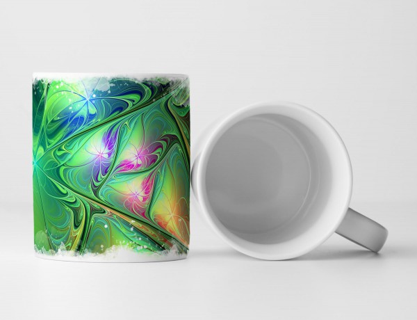 Paul Sinus Art Tasse Geschenk Digitale Grafik – Grüne Halluzination