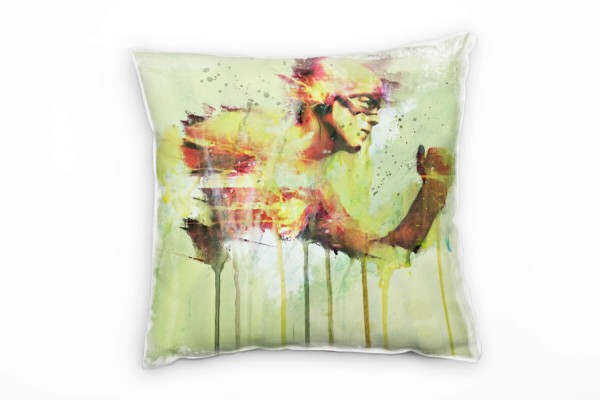 Paul Sinus Art Barry Allen The Flash Deko Kissen Bezug 40x40cm für Couch Sofa Lounge Zierkissen