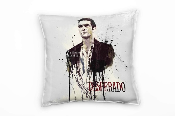 Paul Sinus Art Antonio Banderas Deko Kissen Bezug 40x40cm für Couch Sofa Lounge Zierkissen