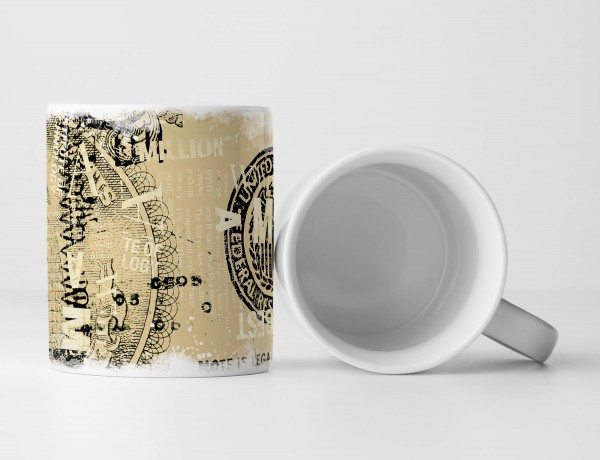 Paul Sinus Art Tasse Geschenk Digitale Grafik – Beige Dollarnote