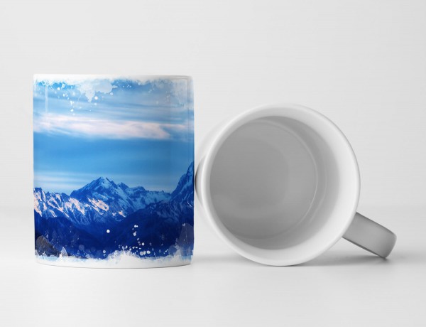 Paul Sinus Art Tasse Geschenk Landschaftsfotografie – Gebirge vor türkisem See