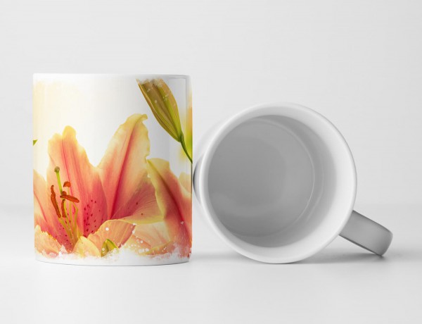 Paul Sinus Art Tasse Geschenk Naturfotografie – Rosa Orchideen mit romantischem Hintergrund