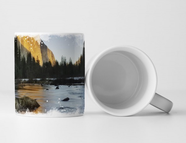 Paul Sinus Art Tasse Geschenk Landschaftsfotografie – Wasser und Berge Gran Capitan