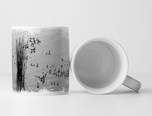 Paul Sinus Art Tasse Geschenk Naturfotografie – Schilf im Wasser