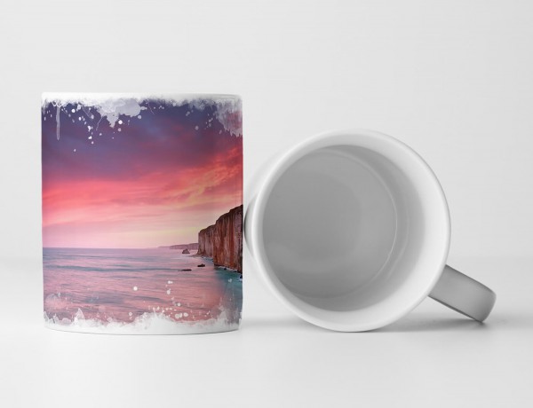 Paul Sinus Art Tasse Geschenk Landschaftsfotografie – Sonnenaufgang am Atlantik Frankreich