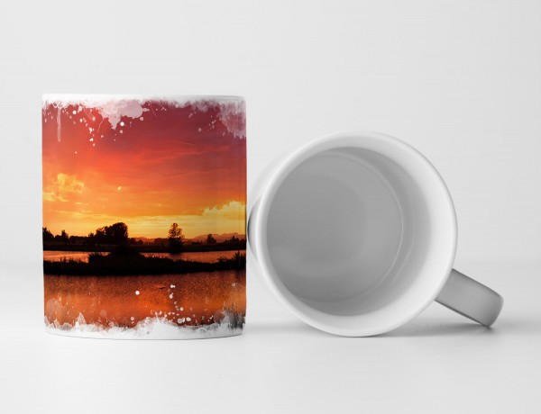 Paul Sinus Art Tasse Geschenk Orange Pink – Sonnenuntergang