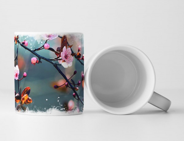 Paul Sinus Art Tasse Geschenk Naturfotografie – Blühende japanische Kirschblüten