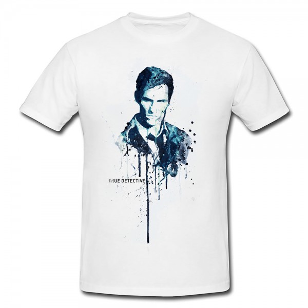 Paul Sinus Art True Detective Premium Herren und Damen T-Shirt Motiv aus Paul Sinus Aquarell