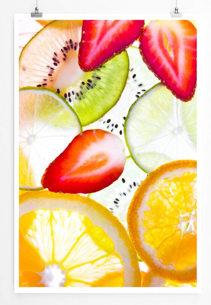 Paul Sinus Art Food-Fotografie  Hauchfein geschnittenes Obst 60x90cm Poster