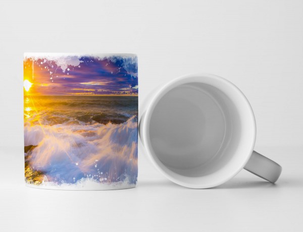 Paul Sinus Art Tasse Geschenk Strand auf Hawaii bei Sonnenuntergang