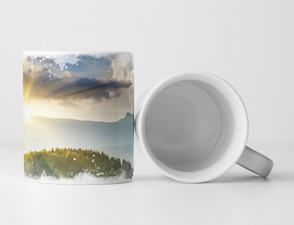 Paul Sinus Art Tasse Geschenk Landschaftsfotografie – Idylle vor dem Sturm