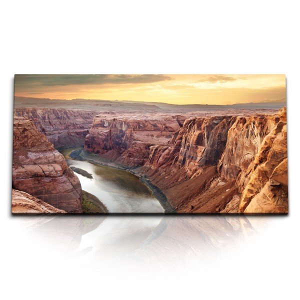 Paul Sinus Art Kunstdruck Bilder 120x60cm Colorado River USA Grand Canyon Schlucht Sonnenuntergang