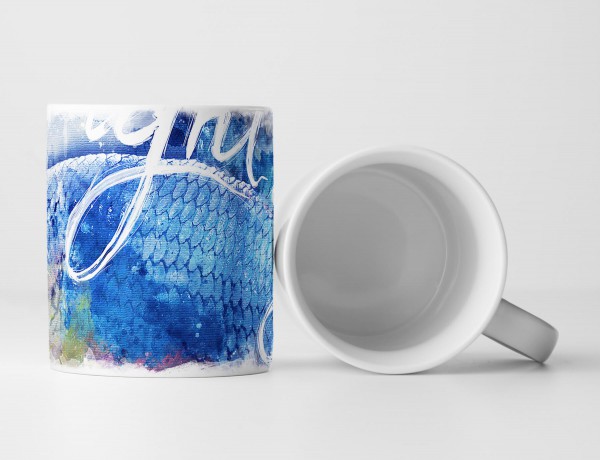 Paul Sinus Art Fighting Fish Tasse als Geschenk, Design Sinus Art