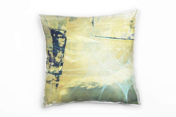 Paul Sinus Art Couch Sofa Lounge Zierkissen in 40x40cm Gold Stahlblau Eisblau Moosgrau