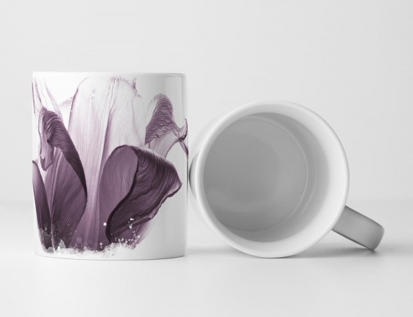 Paul Sinus Art Tasse Geschenk Künstlerische Fotografie – Entsättigte transparente Tulpe