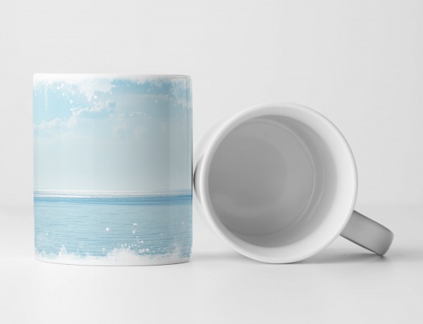 Paul Sinus Art Tasse Geschenk Landschaftsfotografie – Blauer Himmel mit Wolken über dem Meer