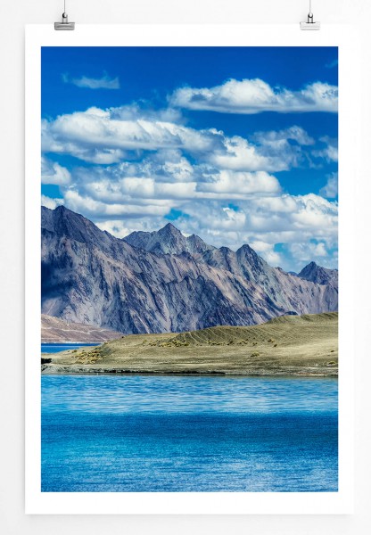 Paul Sinus Art Landschaftsfotografie 60x90cm Poster Berge am Pangong Tso See Tibet