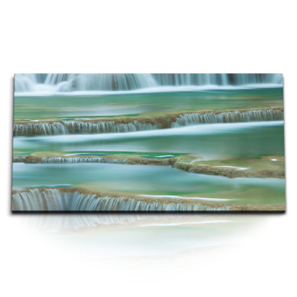 Paul Sinus Art Kunstdruck Bilder 120x60cm Wasserfälle Thailand Fluss Natur Exotisch