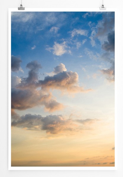 Paul Sinus Art 90x60cm Poster Sonniger Abendhimmel