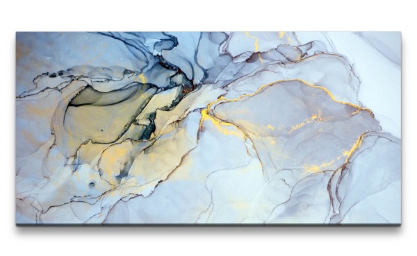 Paul Sinus Art Leinwandbild 120x60cm Abstrakt Dekorativ Fluid Modern Kunstvoll