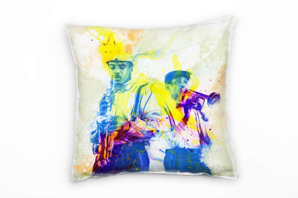 Paul Sinus Art Jazz Spieler Deko Kissen Bezug 40x40cm für Couch Sofa Lounge Zierkissen