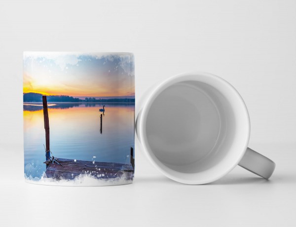 Paul Sinus Art Tasse Geschenk Naturfotografie – Sonnenaufgang in Mazury