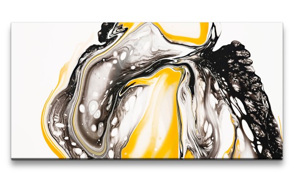 Paul Sinus Art Leinwandbild 120x60cm Fließende Farben Acrylic Fluid Abstrakt Dekorativ Modern