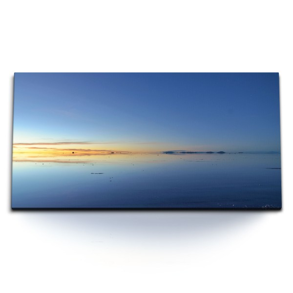 Paul Sinus Art Kunstdruck Bilder 120x60cm Stille See Meer Horizont Sonnenuntergang Abendröte