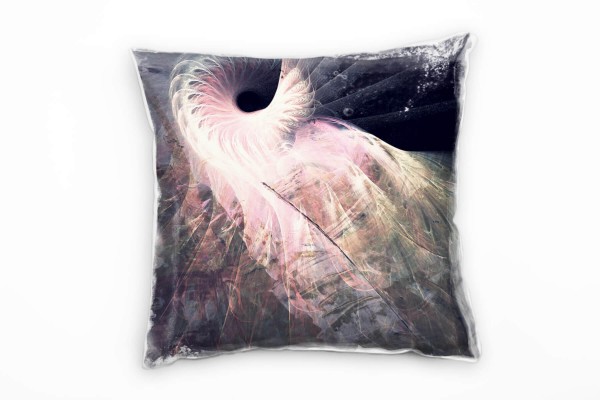 Paul Sinus Art Couch Sofa Lounge Zierkissen in 40x40cm Dunkelgrau Flamingo Grüngrau