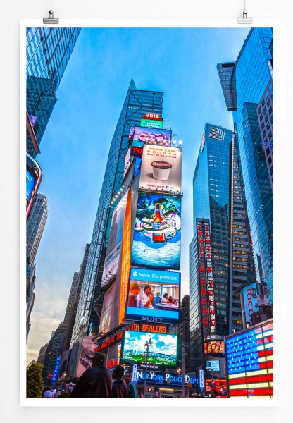 Paul Sinus Art Urbane Fotografie 60x90cm Poster Leuchtender Times Square New York City USA