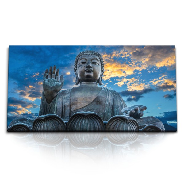 Paul Sinus Art Kunstdruck Bilder 120x60cm Große Buddhastatue Hong Kong China Buddhismus