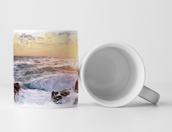 Paul Sinus Art Tasse Geschenk Landschaftsfotografie – Sonnenaufgang über Meeresgischt