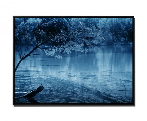 Paul Sinus Art 105x75cm Leinwandbild Petrol See Jiuzhaigou Nationalpark China