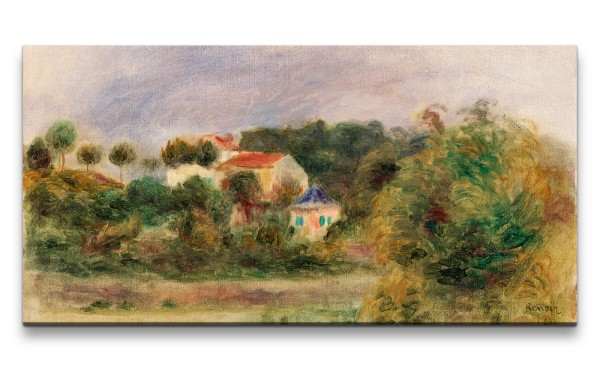 Paul Sinus Art Remaster 120x60cm Pierre-Auguste Renoir weltberühmtes Wandbild Impressionismus Houses in a Park