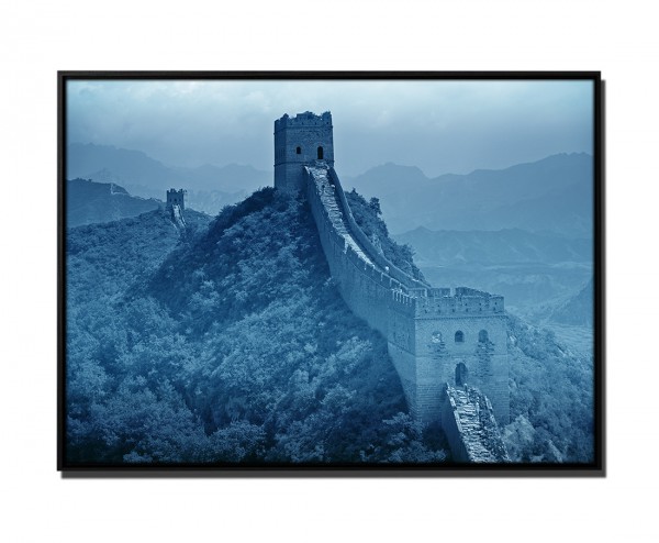 Paul Sinus Art 105x75cm Leinwandbild Petrol Chinesische Mauer