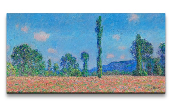 Paul Sinus Art Remaster 120x60cm Claude Monet Impressionismus weltberühmtes Wandbild Poppy Field Sommer Wunderschön