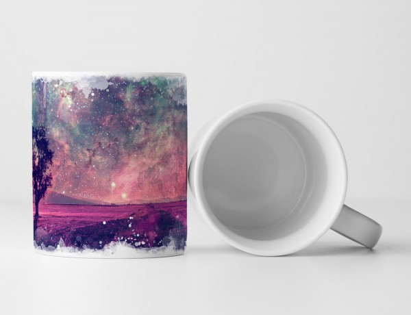 Paul Sinus Art Tasse Geschenk Künstlerische Fotografie – Fantastische Milchstraße mit Baum