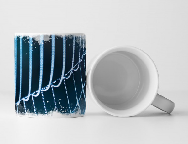 Paul Sinus Art Tasse Geschenk Naturfotografie – Spinnweben mit Morgentau