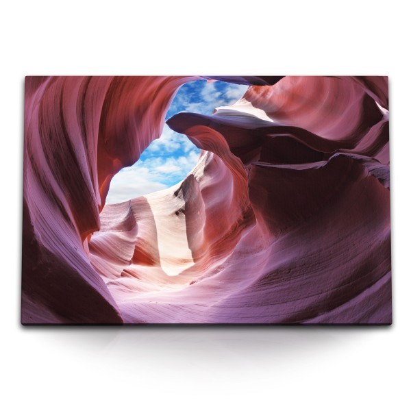 Paul Sinus Art 120x80cm Wandbild auf Leinwand Felsschlucht Antilope Canyon USA Höhle